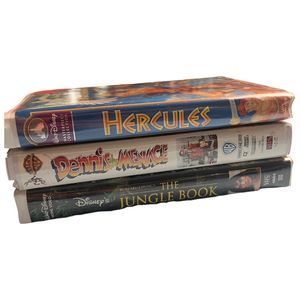 Disney & Warner Brothers WB Children’s Movies‎ VHS 3 Tapes Jungle Book Hercules